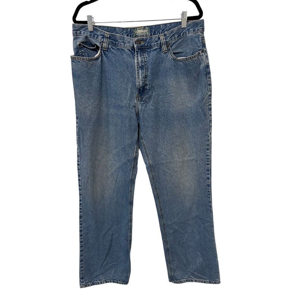 Outdoor Life Medium Wash Relaxed Fit Straight Leg Denim Jeans Blue Size 36x32